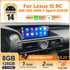 Android 14 Car Radio For Lexus IS RC 200 250 300 350 200t 300h 2013-2019 128GB Multimedia Video Player CarPlay Autoradio 4G