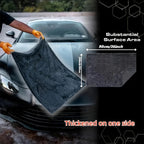 Dark gray car microfiber towel, oversized strong absorbent car wash cloth, high-efficiency cleaning wipe cloth CM World