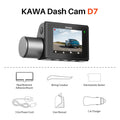 4K Front and Rear Dash cam KAWA D7,Video Recorder 4K WiFi6 Car Camera,DVR Tiny Rear Camera for AUTO,APP/Voice Control Dashcam Car Mobile World