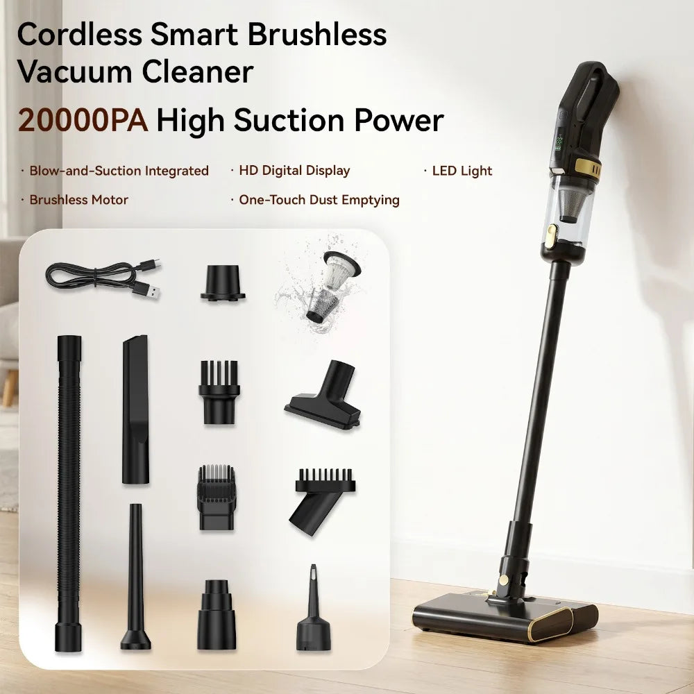 Handheld Vacuum Cleaner 20000PA Large Suction, Portable Blowing and Suction All-in-one Machine,  Car and Household Dual-purpose