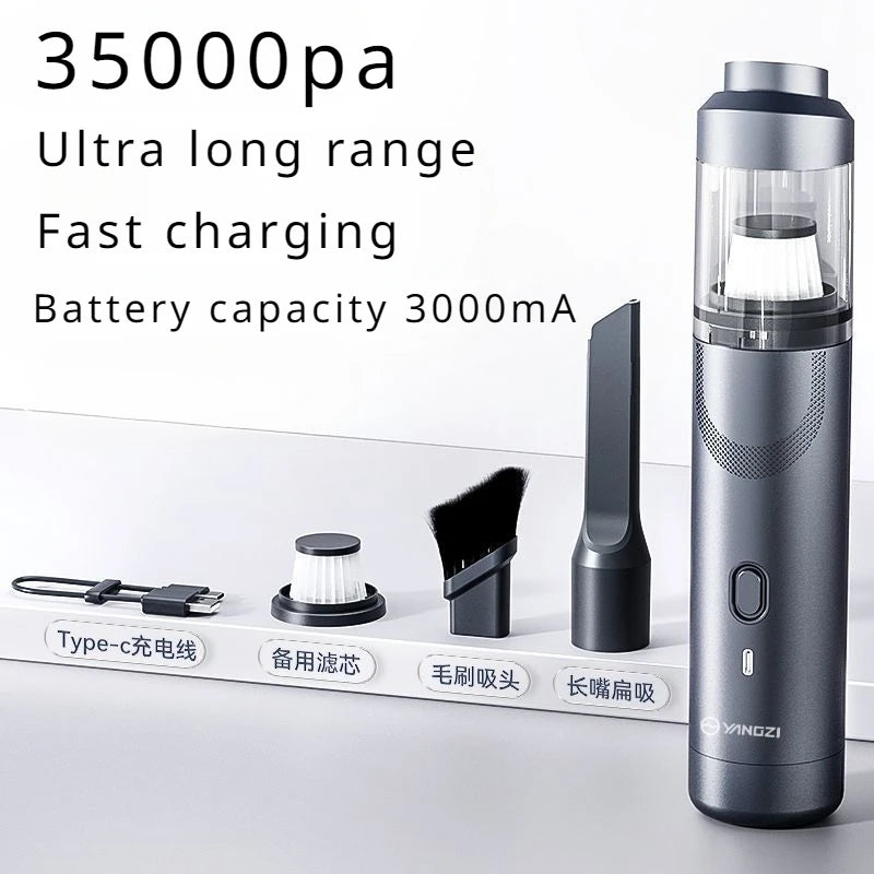 Portable Handheld Vacuum Cleaner Cyclone Suction 25000PA 35000PA 46000PA Mini Wireless Dust Catcher for Home And Car Cleaning Car Mobile World