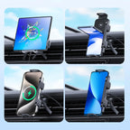 Universal Car Phone Holder Wireless Charger Phone Mount Intelligent Induction Electric Rotation Phone Holder Charger Magsafe CM World