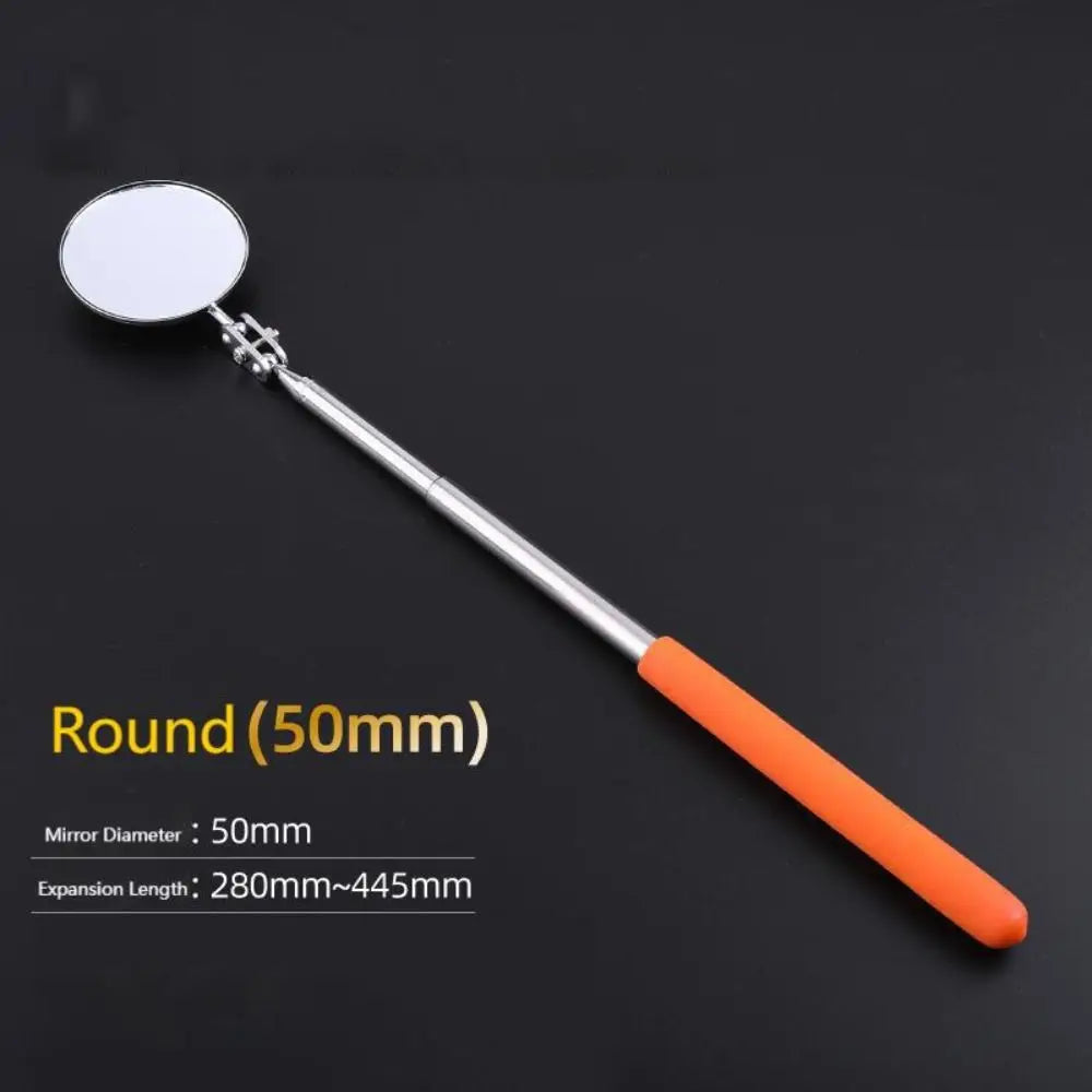 Clear Extendible Inspection Rotatable Mirror Square Stainless Steel Retractable Mirror Round Angle Telescopic Mirror Automotive CM World