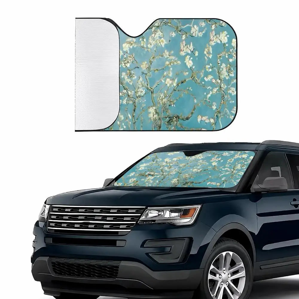 Artist V-Vincent van Gogh Sun Visor Car Windshield Sun Shade UV Protection Foldable Heat Insulation Universal Auto Cover