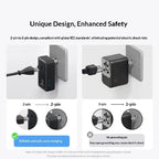 ANKER A9215 Multi-Country Charger Adapter Multi-Function Power Adapter Portable Mobile Phone US/AU/EU/UK Convenient Charger Gift Car Mobile World