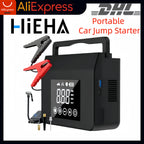 HIEHA 2026 4000A Car Jump Starter, 15000mAh Power Bank, 150PSI Portable Tire Inflator Air Compressor Power Bank With LED Light