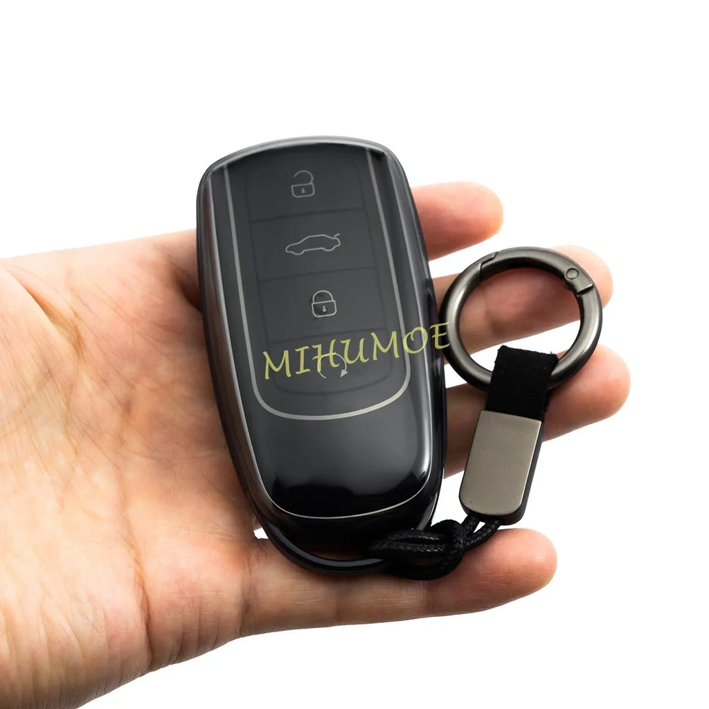 For Chery Tiggo 7 8 Pro Max Omoda 5 C5 S5 O5 Jaecoo 7 8 J7 J8 Car Key Fob Cover Case Keychain Accessories Black Transparent