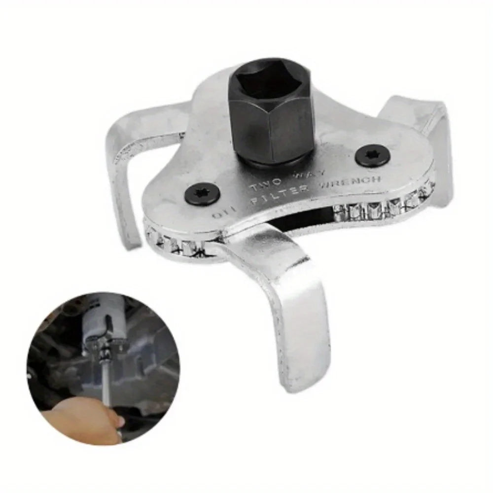 1pc Oil Filter Wrench Tool for Auto Car Repair Adjustable Two Way Oil Filter Removal Key Auto Car Repairing Tools 60-120MM