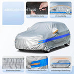 Universal Thickened Waterproof Car Cover Outdoor All Weather Rain Snow UV Dust Protection Covers Fit For Hatchback Sedan SUV Car Mobile World