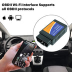 OBD2 Scanner ELM327 Car Diagnostic Detector Code Reader Tool V1.5 WIFI Bluetooth OBD 2 for Android IOS Auto Scan Repair Tools Car Mobile World