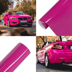 Car Sticker Ultra Gloss Magenta Bubble Free Vinyl Film PET Auto DIY Decal Vehicle Body Self Adhesive Sticker Car Accessories Car Mobile World