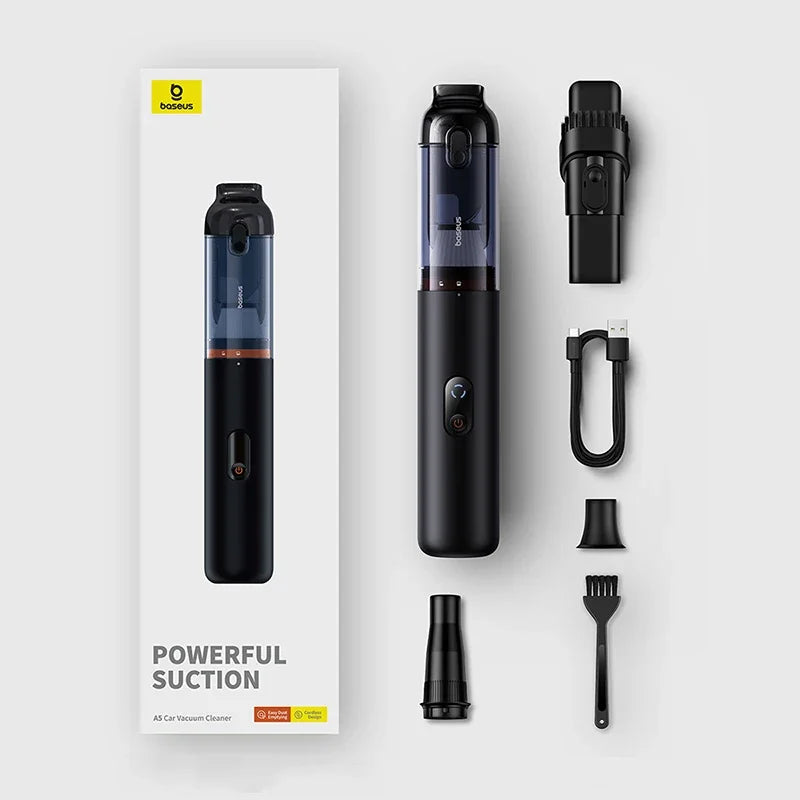 Baseus A5 16000Pa Wireless Car Vacuum Cleaner Powerful Portable Handheld Automotive Mini Vacuum Cleaner For Car Home PC Machine Car Mobile World