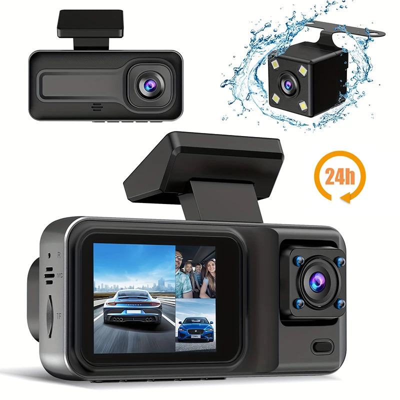 3 Channel Dash Cam for Cars Camera Black Box 3Ch/2Ch 1080P Video Recorder Rear View Camera for Vehicle Car DVR Car Accessories