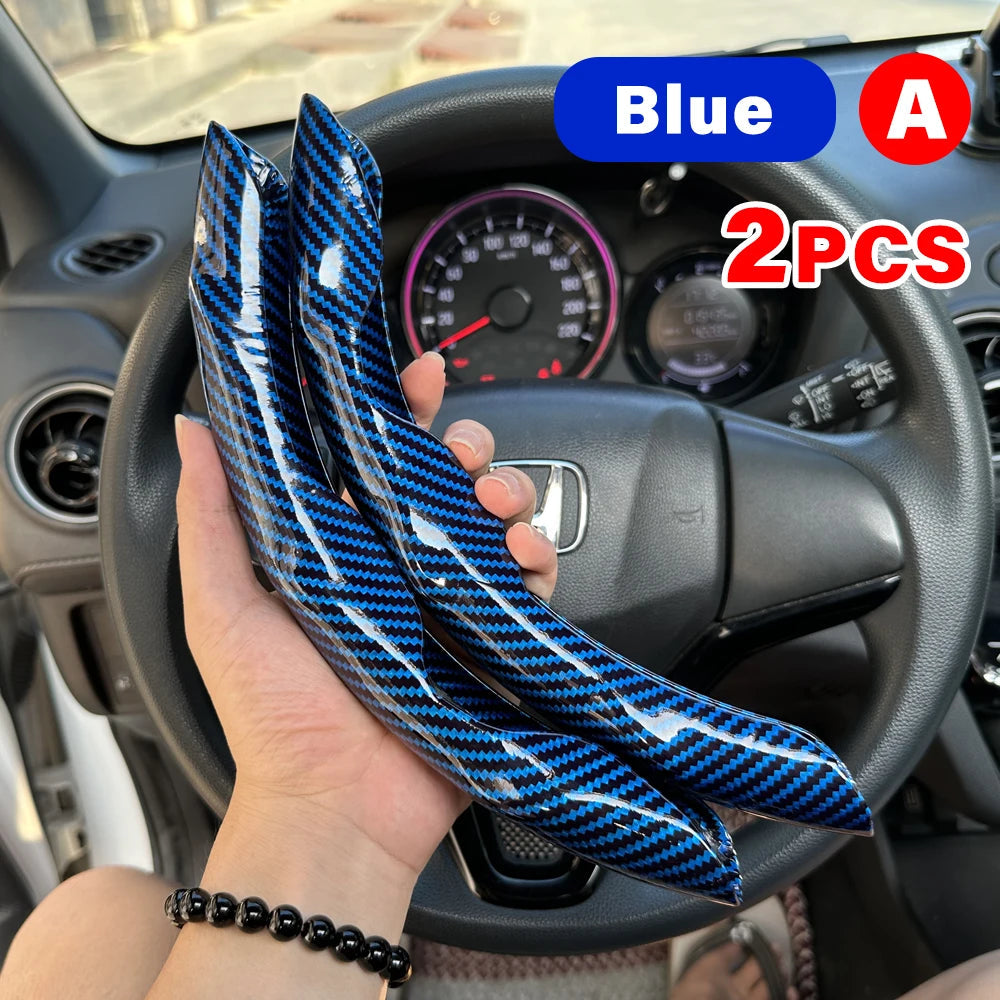 2PCS Universal Car Steering Wheel Booster Leathert Cover Non-Slip Auto Interior Steer Protector interior Decoration Accessories CM World