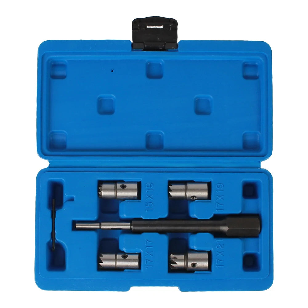 Car Diesel Injector Seat Cutter Set Oil Nozzle Reamer Carbon Remover Clean Kit Auto Repair Tool Automotive Accessories Universal CM World
