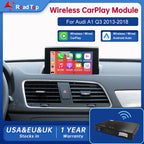 Road Top Wireless Android Auto For Audi Car A1 AT Q3 3G MMI RMC 2013-2018 Carplay Interface Mirror Link Air Play CM World