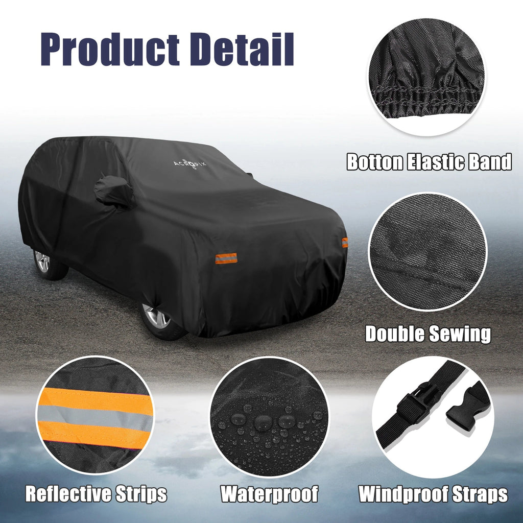 Motoforti Heavy-Duty Car Cover for Chevrolet Tahoe 4-Door SUV 2007-2020 Waterproof, UV-Resistant All-Weather Protection Car Mobile World