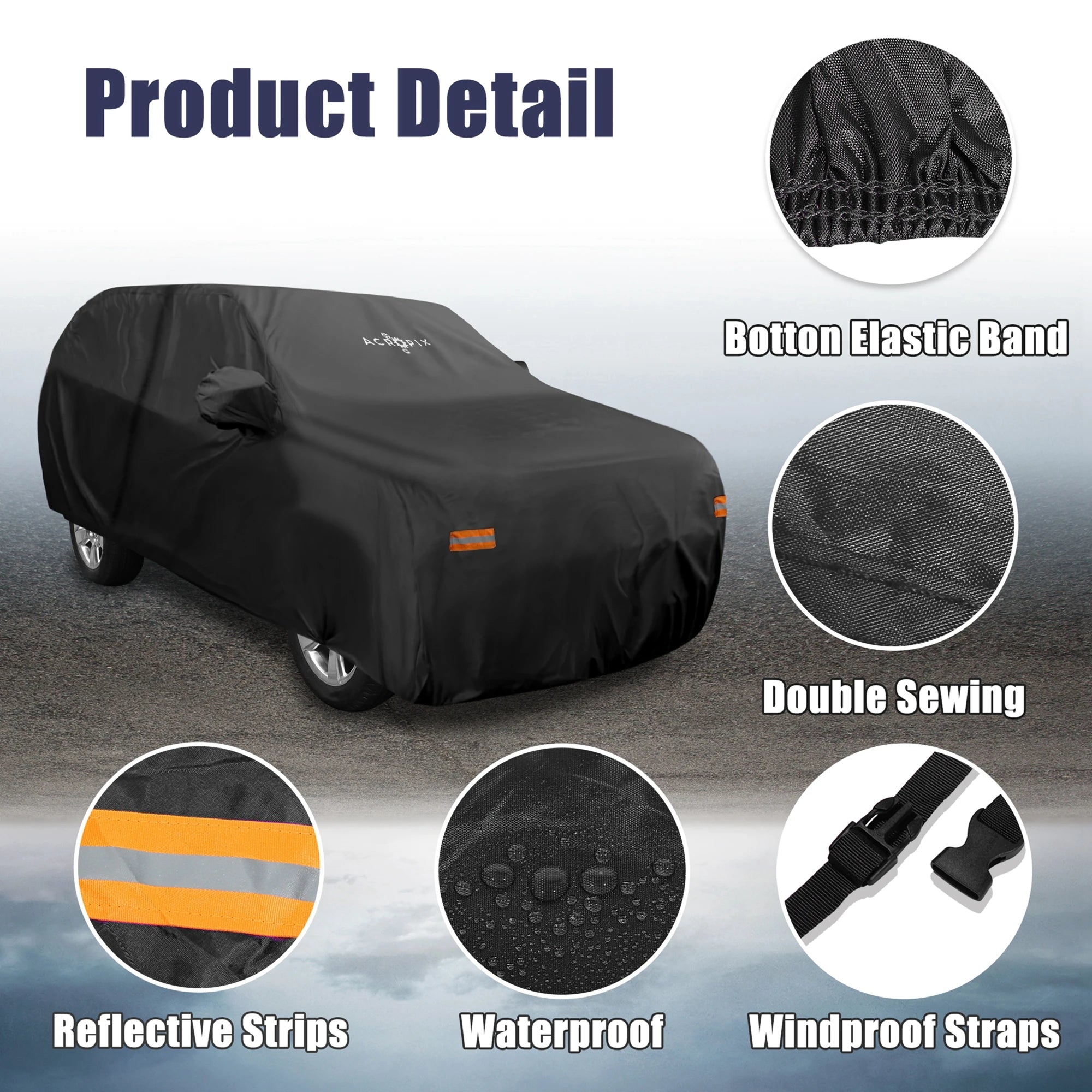 Motoforti Heavy-Duty Car Cover for Chevrolet Tahoe 4-Door SUV 2007-2020 Waterproof, UV-Resistant All-Weather Protection Car Mobile World