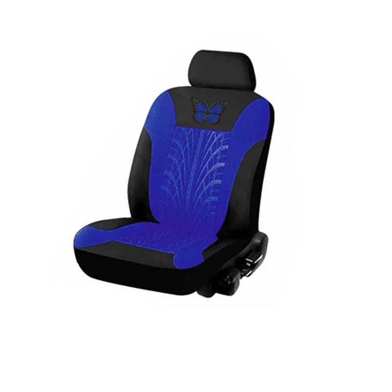 Car Seat Cover Full Set, Universal Butterfly Pattern Embroidery Auto Seat Cover Set CM World