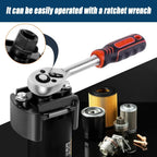 Universal Adjustable Two-Jaws Oil Filter Wrench 60-80mm Steel Remover Fuel Cast Black for Auto Car Motorcycle Maintenance Car Mobile World