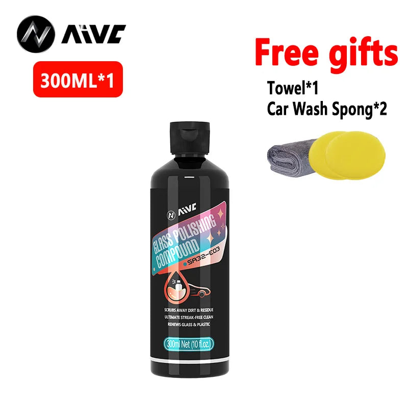 AIVC Car Glass Film Remover Windshield Cleaner Glass Film Coating Glass Oil Paste Film Emoval Cream Clean Stains Auto Detailing