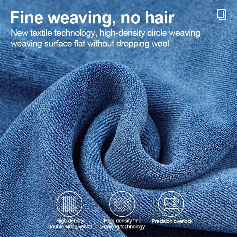 Microfiber Cleaning Towel Thicken Soft Drying Cloth Car Body Washing Towels Double Layer Clean Rags Car Accessories