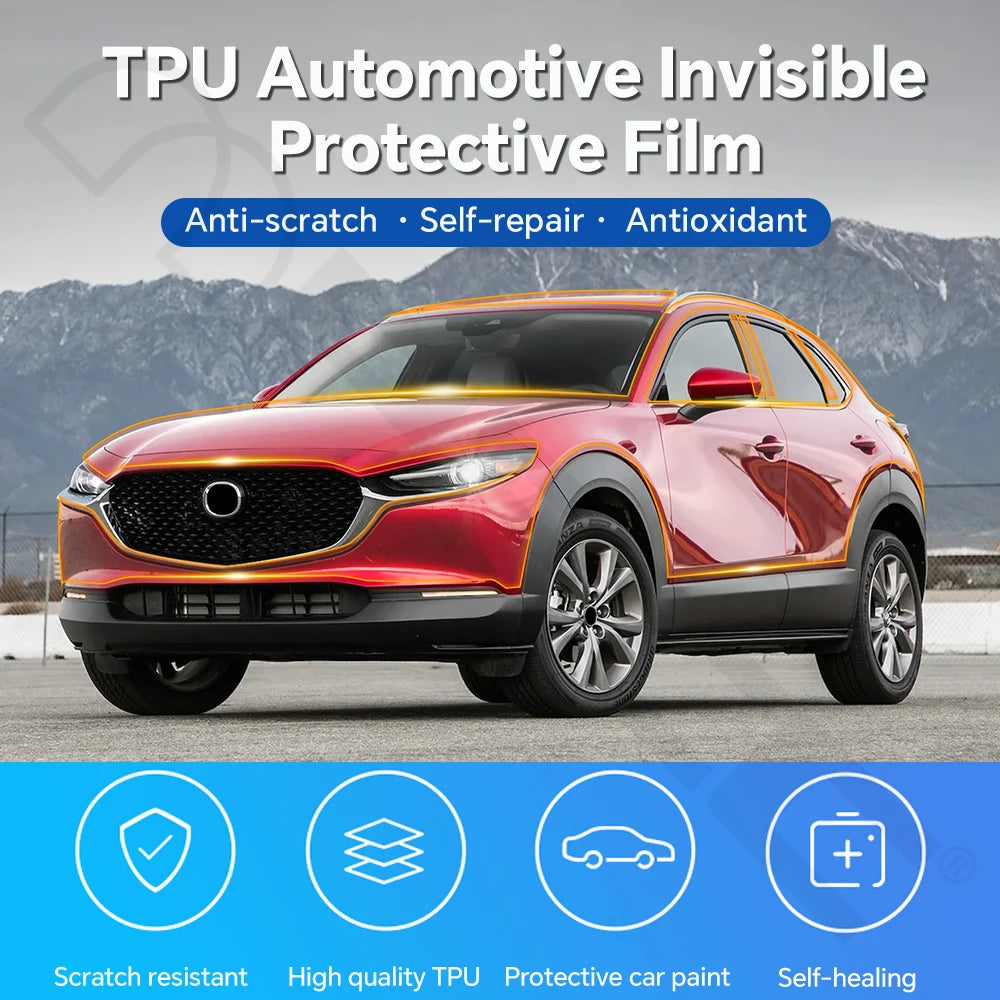 For Mazda CX-30 2020-2025 Clear Paint Protection Vinyl Film Precut Full Car Anti-Scratch UV Protection Invisible Car Wrap Film Car Mobile World