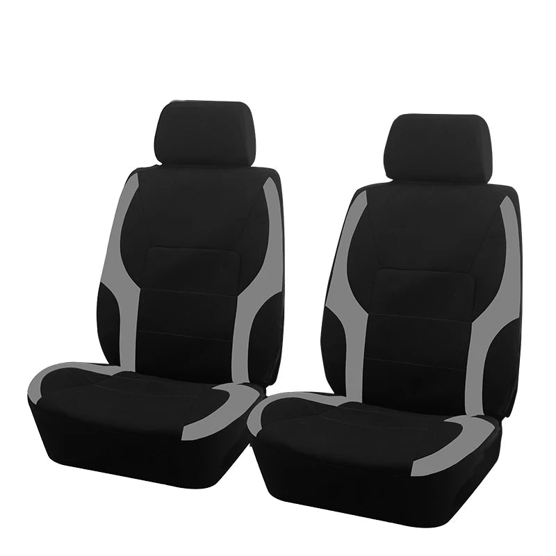 AUTO PLUS Sports Universal Polyester Car Seat Cover Set Fit Most Car Plain Fabric Bicolor Stylish Car Accessories Seat Protector CM World