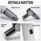 Wireless Rechargeable Handheld Vacuum Cleaner, 3‑in‑1 Suction Blow Function Portable Mini Vacuum for Car & Household Cleaning