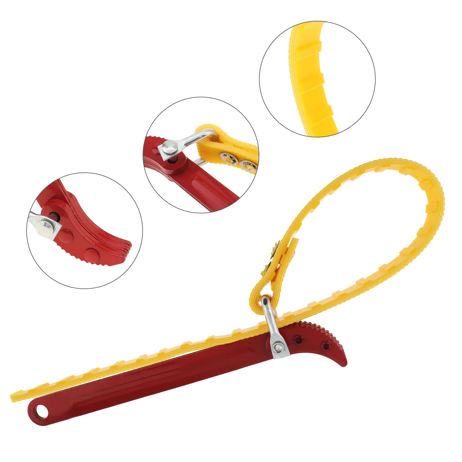 8 Inch Adjustable Oil Filter Puller Belt Wrench Steel Handle Fuel Filter Strap Opener Chain Spanner Automobile Car Repair Tool Car Mobile World