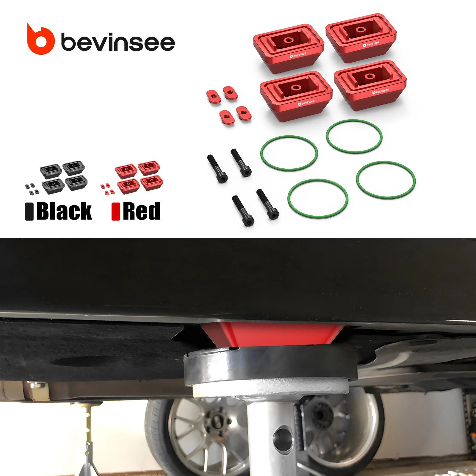 BEVINSEE Jack Pad Set for BMW X1 E84,M2 F87,M3 E90/E92/E93/F80,M4 F82/F83,F20 F10 F30 F31 F32 F33 F36 F22 F23 F12 E91 E92 E93 CM World