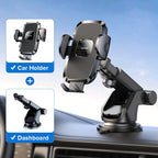 Dashboard Car Phone Holder【360° Widest View】9in Flexible Long Arm, Universal Handsfree Auto Windshield Air Vent Phone Mount 2025 CM World