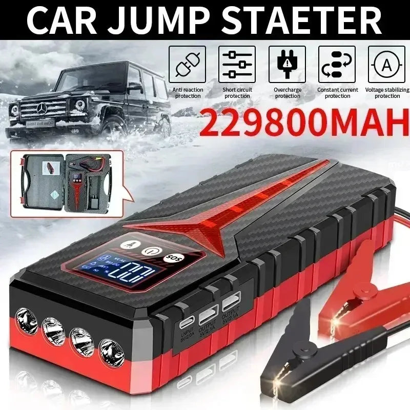 Car Jump Starter 8000A Battery Charger 298000mAh Emergency Power Bank Booster for 12V Gas and Diesel Vehicles CM World