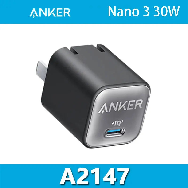 Anker 511 Charger Nano 3 Pro PD30W USB C GaN Fast Charging PIQ 3.0 Foldable PPS Fast Charger for iPhone and Android Series Car Mobile World