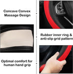 Concave Convex Massage Steering Wheel Cover 38cm Microfiber Leather Cover Non-Slip Breathable Car Steering Wheel Protector