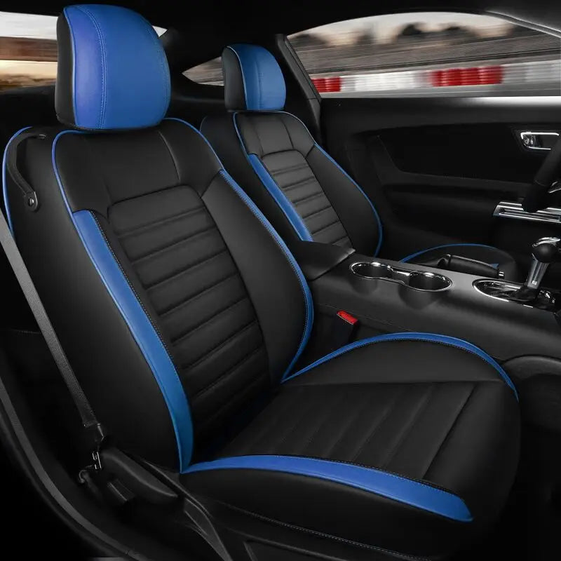 Custom Fit for 2015-2024 Mustang Coupe Car Seat Covers Full Set Durable Quality Material for Ford Mustang Coupe Gt CM World