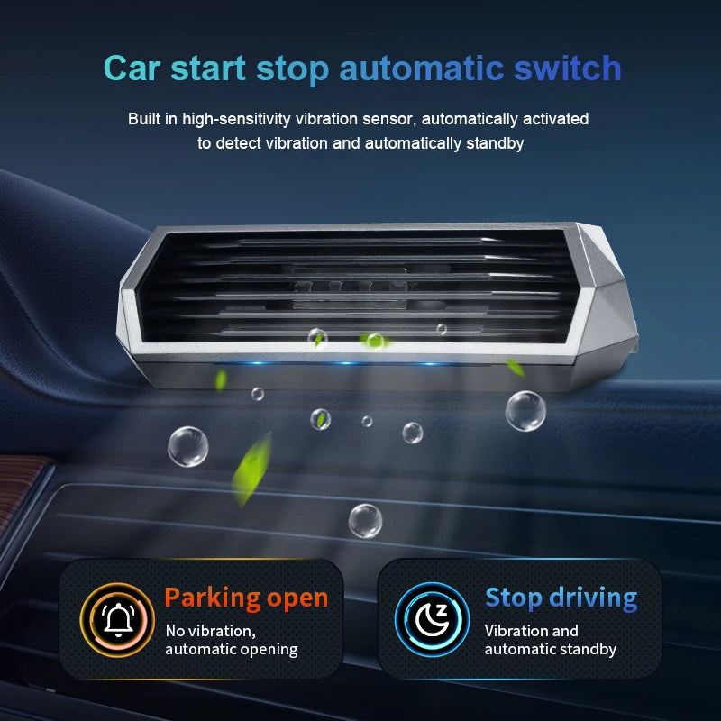 1pc, Solar purifier, automatic operation, air purifier with vibration sensor, can significantly improve the air inside the car i CM World