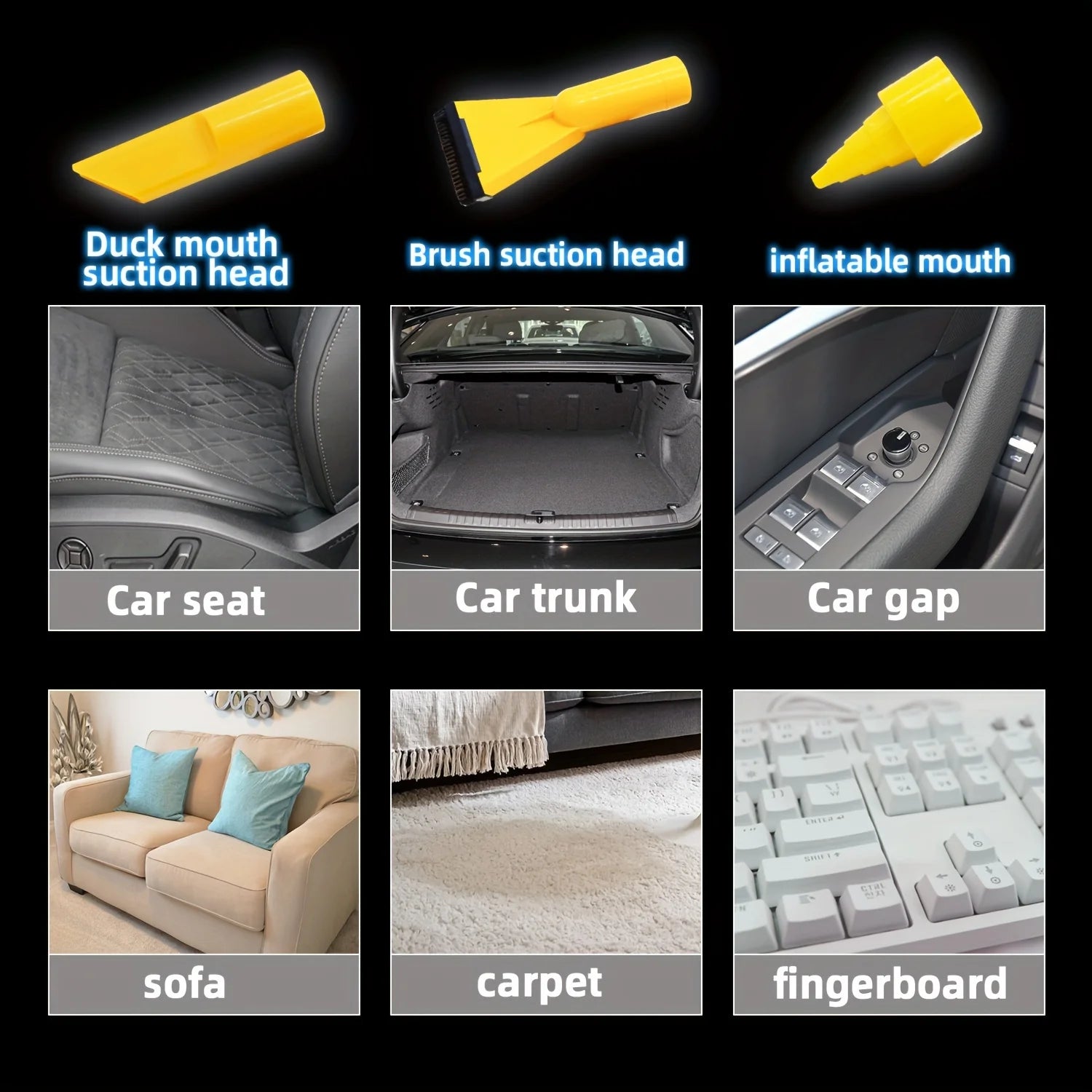 Multifunctional portable car vacuum cleaner dual purpose home car high power wet dry universal cleaning dust removal artifact CM World