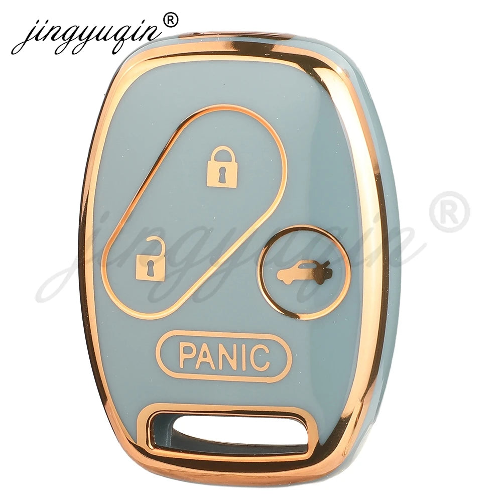 jingyuqin TPU Car Key Remote Fob Case Cover Keychain for Honda FIT CRV CRZ CIVIC Insight Ridgeline HRV Jazz ACCORD Pilot City CM World