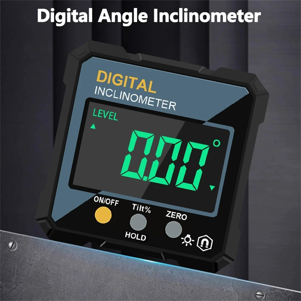 Woodworking Tools 4-sided Magnetic Dual Laser Inclinometer Digital Angle Measuring Instrument with Tilt Measurement Laser Level CM World