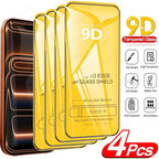 4 Pcs 9D Tempered Glass Screen Protector for Apple iPhone 17 Pro Max, HD Anti-Scratch Film for iPhone Air & 17 Pro Full Coverage Car Mobile World