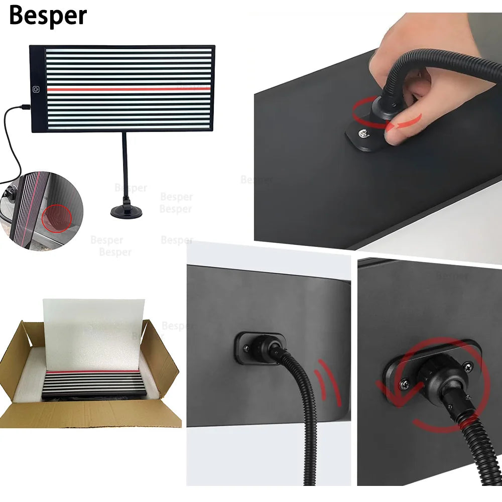 Board Light Dent LED Inspection Line Board, Paintless Dent Removal, Professional Repair Lighting Reflection Tool Car Body Repair CM World