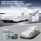 Kayme Outdoor Car Cover Waterproof All-Weather Full Vehicle Protection UV Sun Dust Wind Resistant for Sedan/SUV Car Accessories Car Mobile World