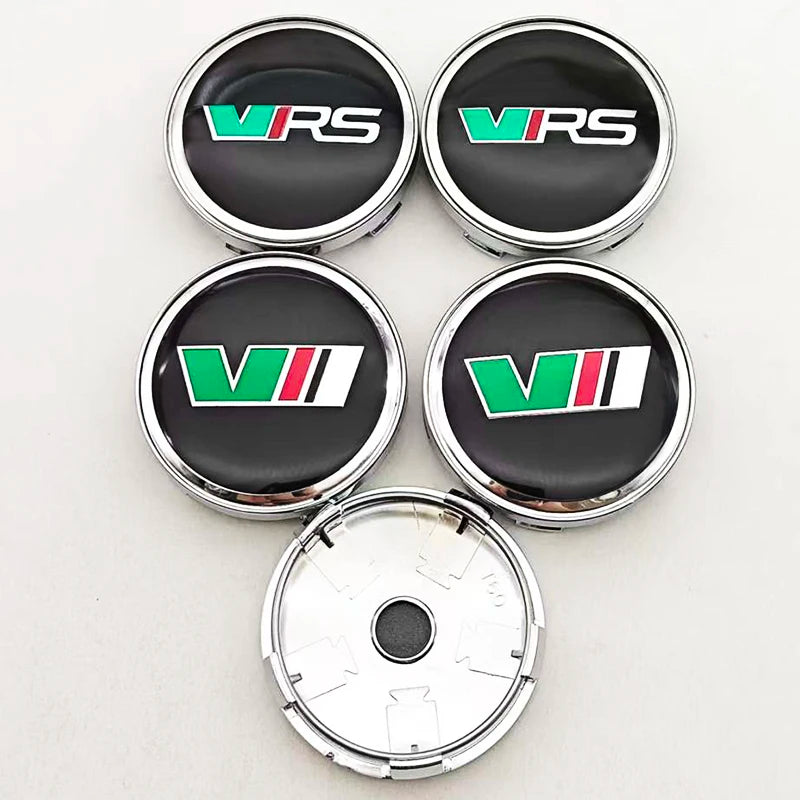 4Pcs 60mm Car Wheel Hub Caps Cover Rim Logo V VRS Badge For Skoda Fabia Octavia Rapid Kodiaq Superb A4 A5 Mk3 karoq Accessories
