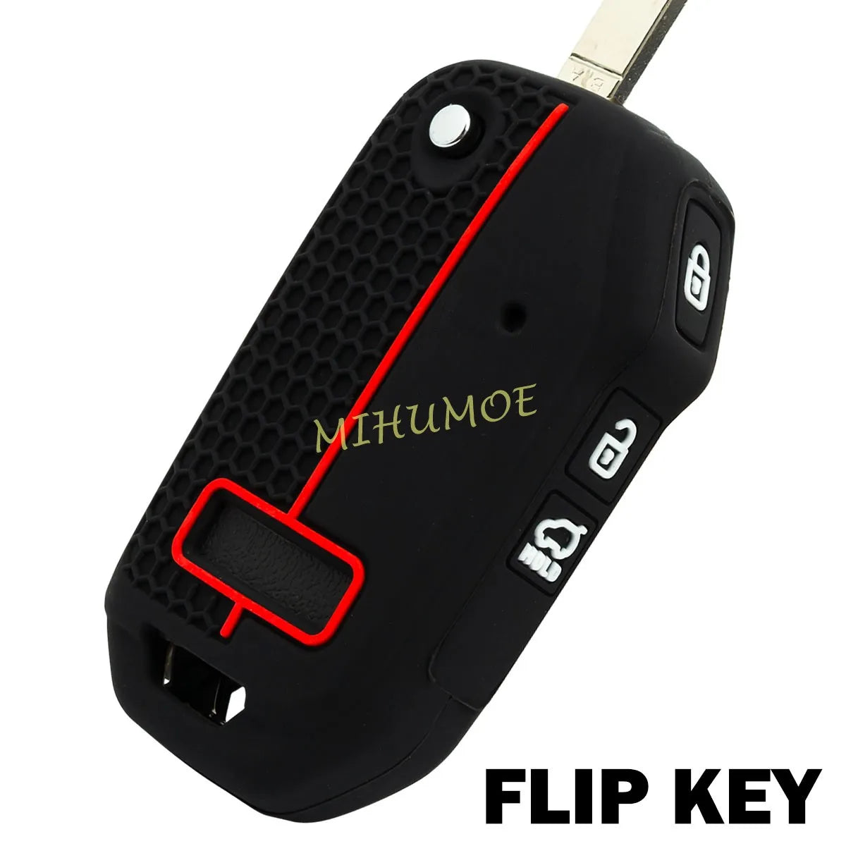 Car 3 Buttons Flip Key Case Cover ShellFor 2019-2025 Kia Ceed K3 K8 Sportage Soul Niro Seltos LX Cerato Picanto Silicone CM World