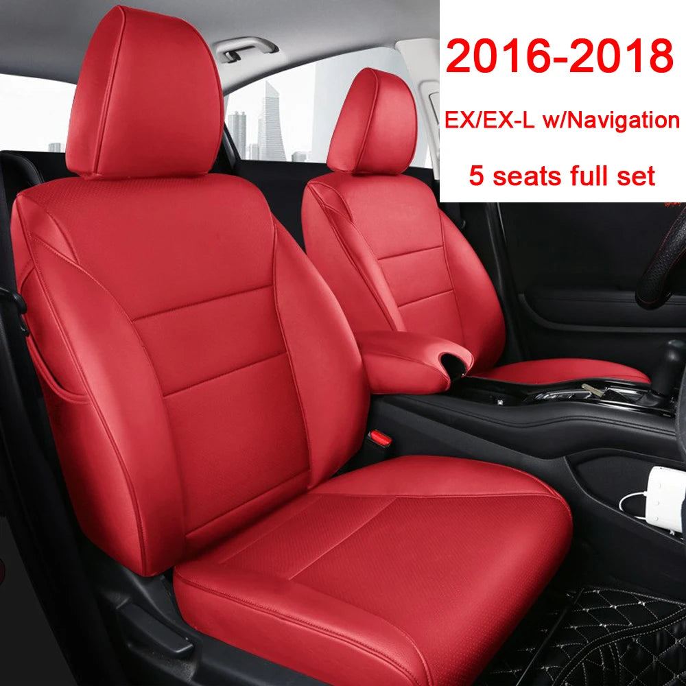 Car Special Seat Covers For Honda Vezel HRV XRV 2016 2017 2018 2019 2020 2021 2022 Car Seat Protective Cover Leather Cushion