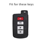 For Toyota Corolla Camry RAV4 Highlander Auris CHR Avalon Land Cruiser Auto Shell Holder Fob Keychain TPU Car Key Case Cover