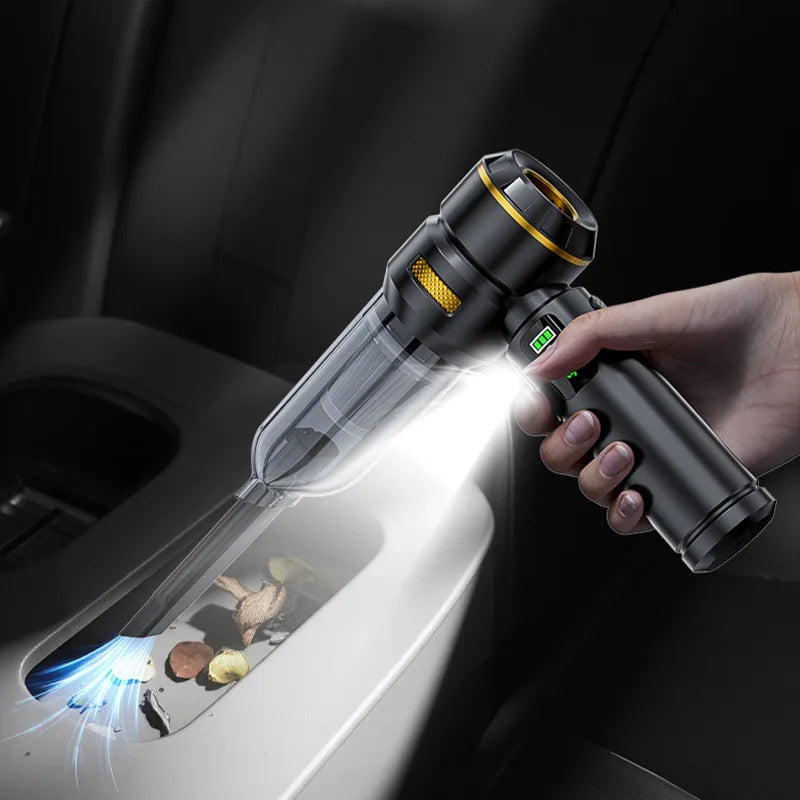 Car Vacuum LEDlamp Cleaner Powerful Mini 98000PA Cordless Portable Vacuum Cleaner for Home Appliance Handheld Blower Car Cleaner CM World