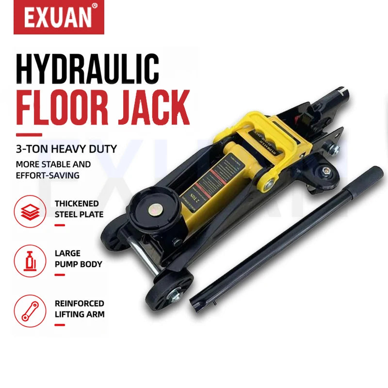 2/2.5/3 T Floor Hydraulic Jack Heavy Duty Hydraulic Floor Jack for Car With Dual Piston Pump Quick Lift Automotive Repair Tools