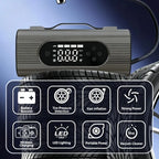 8-in-1 Vehicle Emergency Jump Starter Tire Inflator LED Light Portable Car Power Bank